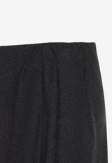 Longline Fluid Wool Midi Skirt