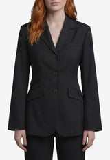 Max Mara Patio Wool Blazer Black 2621046081600-10204-004