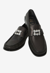 Roger Vivier Viv' Rangers Leather Loafers Black RVW82845640-91T-B999