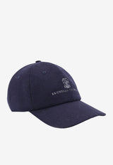 Brunello Cucinelli Logo Baseball Cap Blue M038P9850CFM33_BLUCOLORATOGRIGIO_70014796