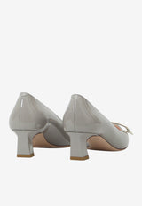 Roger Vivier Belle Vivier 45 Patent Leather Pumps Gray RVW44815280-D1P-B206