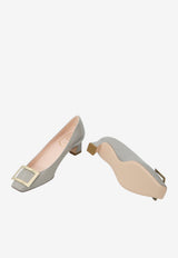 Roger Vivier Belle Vivier 45 Patent Leather Pumps Gray RVW44815280-D1P-B206