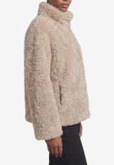 Herno Stand-Collar Faux Fur Coat Beige GC000608D-12421-1985