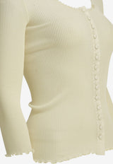 Chloé Ribbed Buttoned Cardigan White CH26AJH43088107_d03c5d26-aadf-4bf6-9192-71e445988d8c
