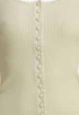 Chloé Ribbed Buttoned Cardigan White CH26AJH43088107_d03c5d26-aadf-4bf6-9192-71e445988d8c
