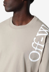 Off-White Vertical Bookish Logo T-shirt Beige OMAA120F26JER010/T_OFFW-0031