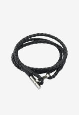 Tom Ford Braided Leather Bracelet Black JM005ICL002SNAA_faef9c6c-e8a6-4a8b-aead-a0726aeb4721