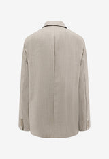 The Frankie Shop Newark Double-Breasted Blazer Beige BLFS21982276BEIGEMELANGE_Beigemelange_70331631