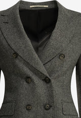 Tagliatore Coreen Herringbone Double-Breasted Blazer Gray J-COREEN10B610017N1253_94f84fc3-a6cc-4f63-9613-1a5ddacb6218