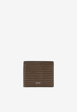 Tom Ford T Line Bi-Fold Wallet in Croc-Embossed Leather Brown Y0228LCL483SEBN_423baa7b-4898-4d4d-958f-c9ba0e03e949