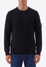 Stone Island Logo Patched Wool Sweater Black L2S155100072-S00A3-V0029