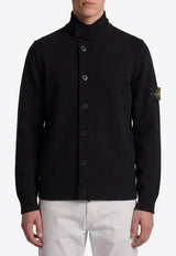 Stone Island Wool-Blend Buttoned Cardigan Black L2S155100047-S00A3-V0029