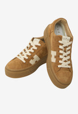 Hogan Crosswind Nubuck Low-Top Sneakers Camel HXW7050GB00-UHT-0RZU