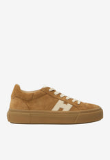 Hogan Crosswind Nubuck Low-Top Sneakers Camel HXW7050GB00-UHT-0RZU