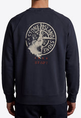 Stone Island Desert Print Raglan Sweatshirt Navy L2S156100008-S0466-V002A