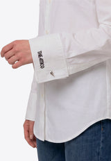 The Attico Padded-Shoulders Poplin Shirt White 261WCH00050-052AA-001