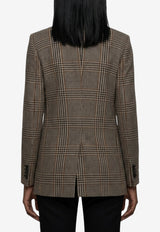 Tagliatore Bertha Prince of Wales Wool Jacket Gray JBERTHA16B-120200-M1098