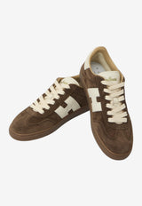 Hogan Cool Suede Low-Top Sneakers Brown HXW6470FB60-UHK-02FJ