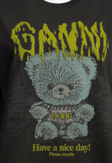 GANNI Forest Teddy Printed T-shirt Black A1050303252_2c8550b8-11b4-4ffa-b4ad-7b14f2c89ca5