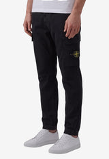 Stone Island Logo Patch Cargo Pants Black L2S153100033-S00L1-V0129