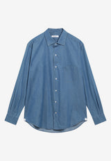Loro Piana André Long-Sleeved Denim Shirt Blue FAA1974DE/S_LORO-6032