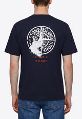 Stone Island Logo Print Crewneck T-shirt Navy L2S152100001-S0534-V002A