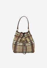 Burberry Mini Check Coated Canvas Bucket Bag Beige 8128949_297f0042-2b4c-4d91-8f61-e795a0dadd35