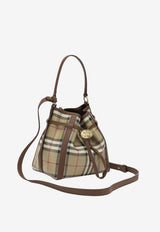 Burberry Mini Check Coated Canvas Bucket Bag Beige 8128949_297f0042-2b4c-4d91-8f61-e795a0dadd35