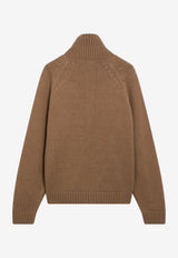 Tom Ford Half-Zip Wool Sweater Beige KFL017YMW167/T_TOM-EBN