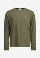Stone Island Fissato Long-Sleeved Logo T-shirt Green L2S152100025S0057V015G_493c3e07-d17c-423c-ad5d-f40bdb58b69e