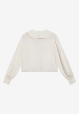 Chloé Crepe De Chine Wide-Collar Shirt White CH26AH109005/T_CHLOE-107