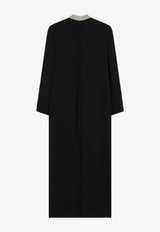 Valentino Silk Cady Couture Midi Dress Black 9B3VAKK11MM/T_VALE-NUD