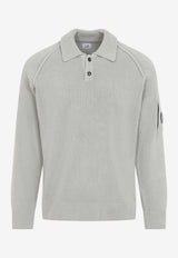 Chenille Knit Polo Sweater