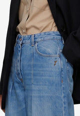 Jacquemus High-Waist Barrel-Leg Jeans Blue PAW00609-AD00038-33C