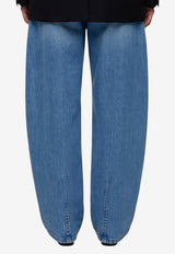 Jacquemus High-Waist Barrel-Leg Jeans Blue PAW00609-AD00038-33C