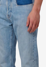 Maison Margiela Patchwork Straight-Leg Jeans Blue S50LA0247-S30561-988