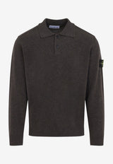 Fine-Gauge Polo Sweater