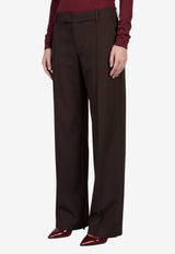 Federica Tosi Frescolana Wide-Leg Pants Brown 30804-308-69