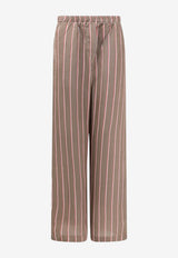 The Frankie Shop Straight-Leg Striped Pants Brown PAFS21923279BROWNMULTISTRIPE_BROWN_70332049