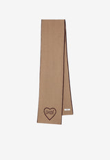 Chloé Encoeur Wool Scarf Brown CH26AKS03WCS/T_CHLOE-218