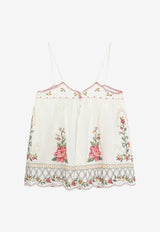 Farm Rio Floral Embroidered Top White 355785L0025_OFFWHITE_70332376