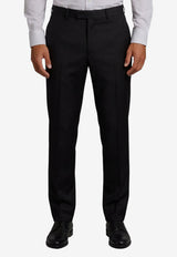 Tagliatore Super 100's Double-Breasted Wool Suit Black 2SNY10BNT-070001-N5712