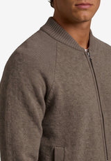 Lisa Yang Fionn Zip-Up Cashmere Cardigan Brown 3026425--TL