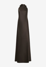 Chilton Halterneck Satin Maxi Dress