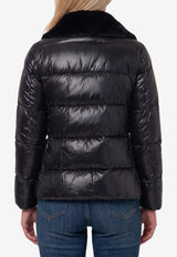 Herno Ultralight Nylon Fur-Collar Jacket Black PI001923D-12017Z-9300