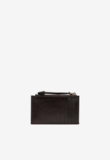 Prada Triangle Logo Zip Leather Cardholder Brown 1MC0862CYR/T_PRADA-F0003