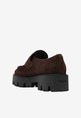 Prada Monoblock Suede Loafers Brown 1D185OB050054/T_PRADA-F0003