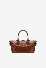 Miu Miu Glossy Vintage Leather Shoulder Bag Brown 5BA338OOO2A44/T_MIU-F0BW5