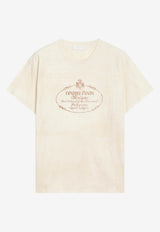 Prada Logo Printed T-shirt Ivory 39698OOO6337/T_PRADA-F0018