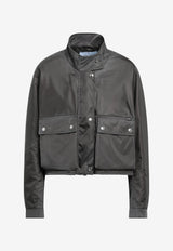 Prada Zip-Up Washed Re-Nylon Jacket Gray 29C362OOO19YE/T_PRADA-F0112